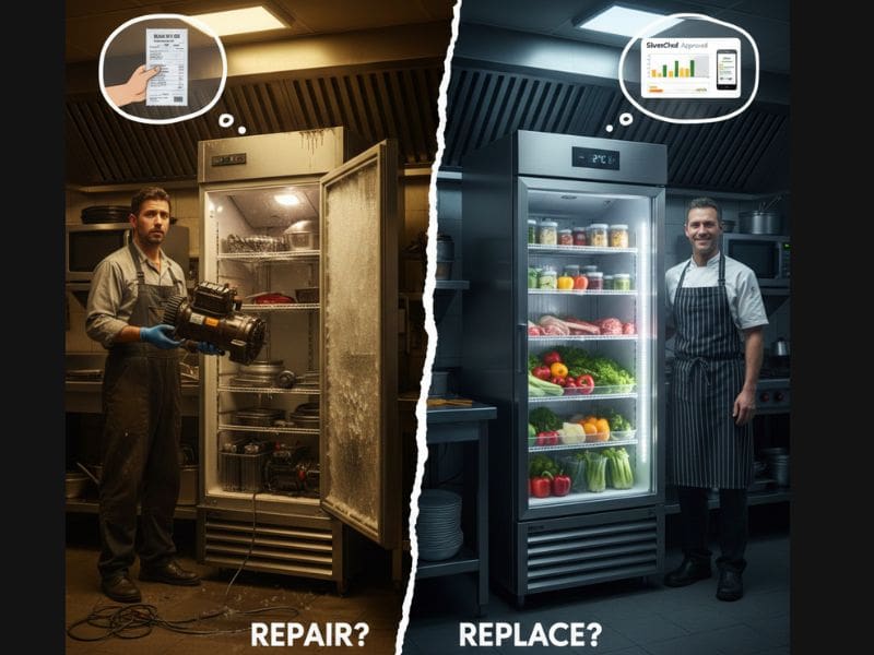 commercial fridge repair or replace