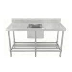 Kitchenknock 622287 Single Centre Sink Bench 2100mm 700mm Deep
