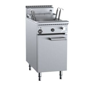 B+S Black NC-4-SW-1 4 Basket Noodle Cooker With 1 Soup Warmer