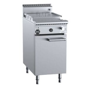 B+S Black NC-SW3 Gas Noodle Cooker with 3 Pot Soup Warmer