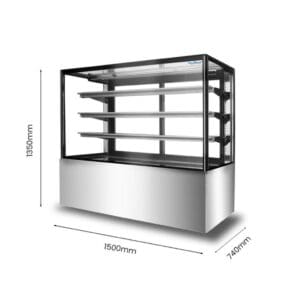 BONVUE 1500mm wide Cake Display fridge with 3 Shelves SF850V