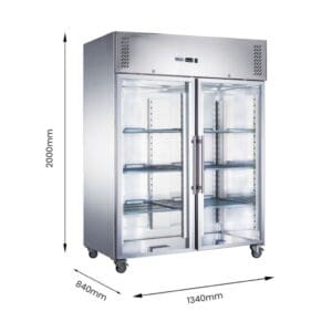 FED-X XURC1200G2V 1236L 2 Door Upright Display Fridge
