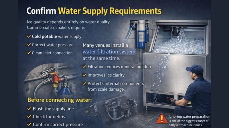 water supply requirement for ice maker