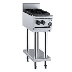 B+S BLACK BT-SB2 Gas 2 Burner Stove on Stand