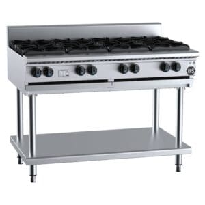 B+S BLACK BT-SB8 Gas 8 Burner Stove on Stand