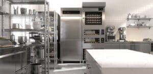 bakery kitchen with equipment including retarder prover and ovens