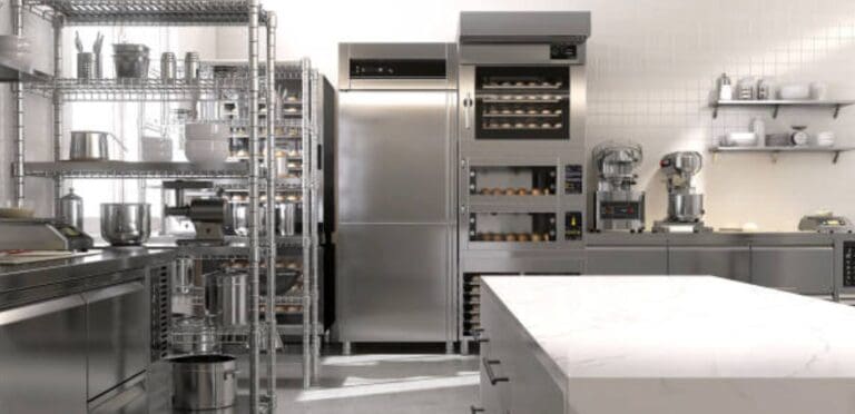 bakery kitchen with equipment including retarder prover and ovens