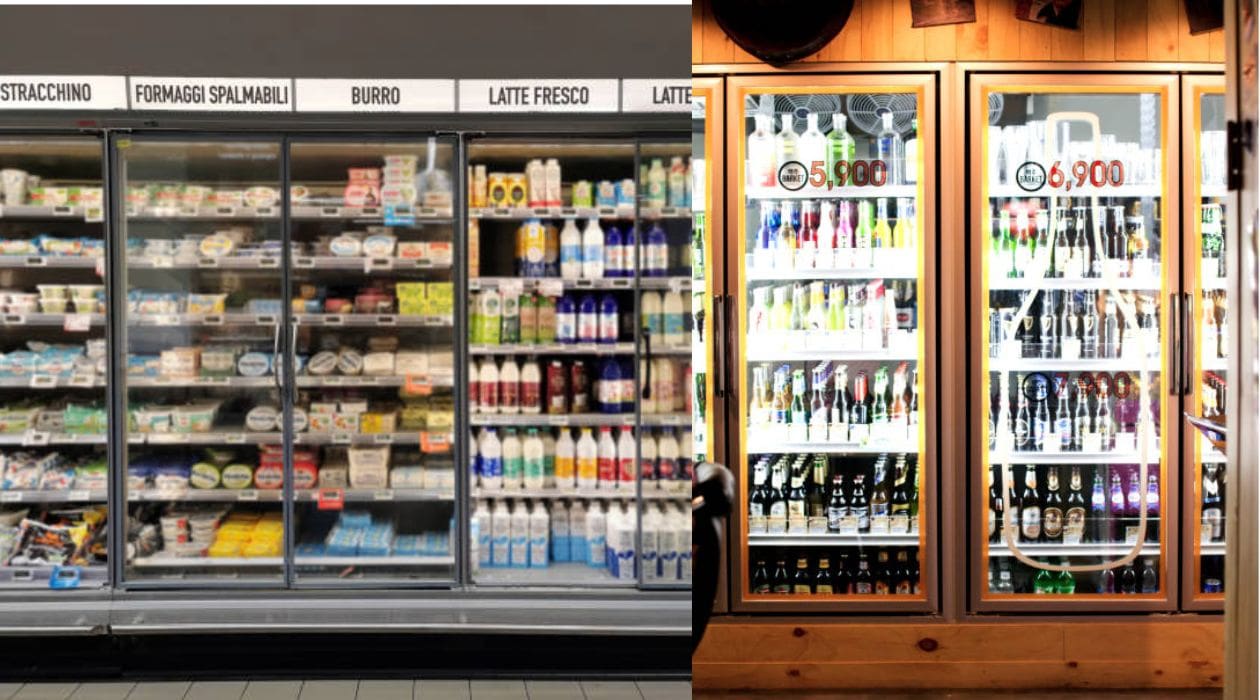 display fridges with glass doors
