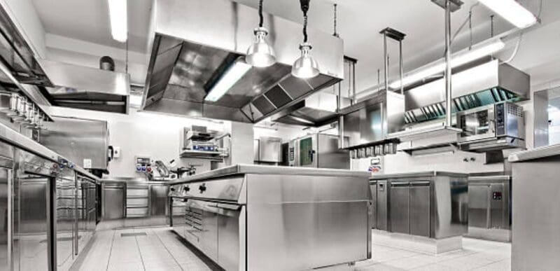 new equipment in a commercial kitchen