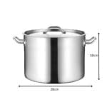 Kitchenknock 10L Stainless Steel Stock Pot 28x16cm