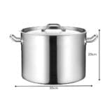 Kitchenknock 14L Stainless Steel Stock Pot 30x20cm