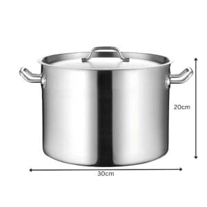 Kitchenknock 14L Stainless Steel Stock Pot 30x20cm