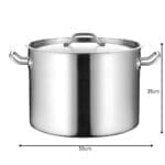 Kitchenknock 84L Stainless Steel Stock Pot 55x35cm