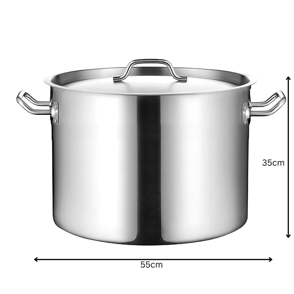 Kitchenknock 84L Stainless Steel Stock Pot 55x35cm