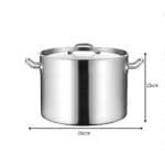 Kitchenknock 8L Stainless Steel Stock Pot 26x15cm