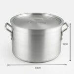 9.4L aluminium Stock Pot with Lid 33x11cm
