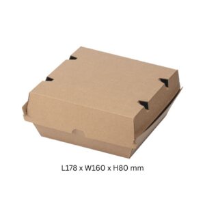 Brown Kraft Dinner Takeaway Box