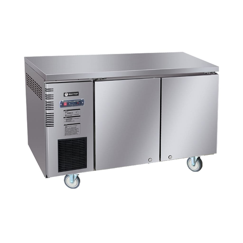 Besttop 600mm Deep 2 Door Under Bench Fridge 1200mm 215L