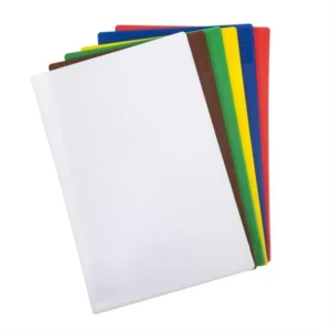 Hygiplas Chopping Board Set with Rack 450 × 300 × 10mm (6 Pack)
