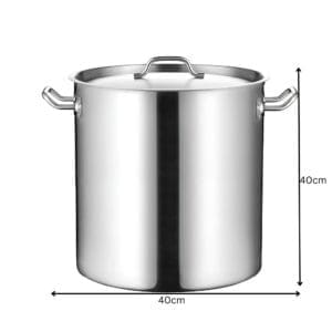 Kitchenknock 50L S/S Stock Pot With Lid