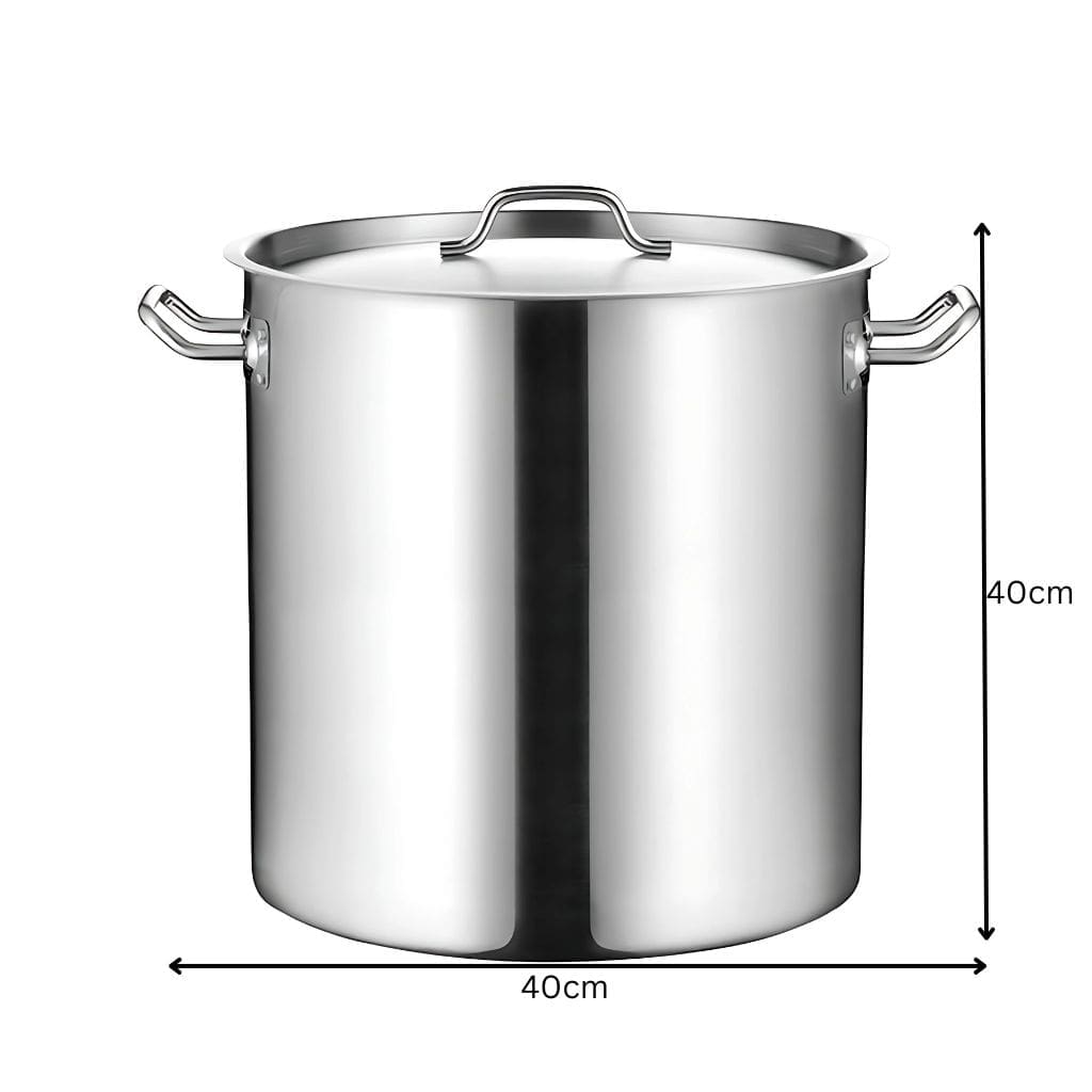 Kitchenknock 50L S/S Stock Pot With Lid