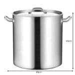 Kitchenknock 70L S/S Stock Pot With Lid