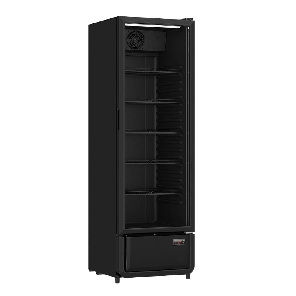 CDS Single Door Upright Display Fridge 380L Black