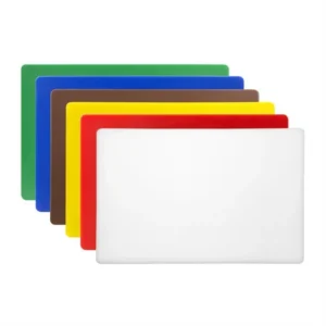 Hygiplas Thick Low Density Colour Coded Chopping Board Set – 450 × 300 × 20mm