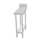 Kitchenknock Narrow Stainless Steel Bench with Splashback 300 x 600mm