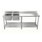 Kitchenknock 2400mm Left Double Sink Bench 700mm Deep
