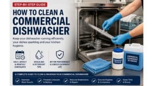 how to clean a commercial dishwasher