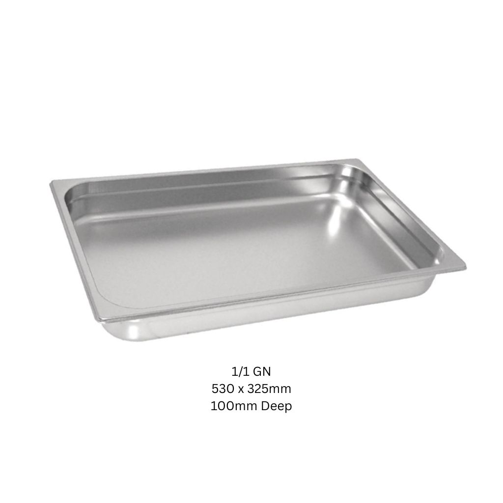 KN S/S Gastronorm Pan 1/1GN 530x325mm 100mm Deep