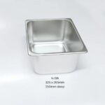 KN S/S Gastronorm(GN) Pan 1/2GN 325x265mm 150mm Deep