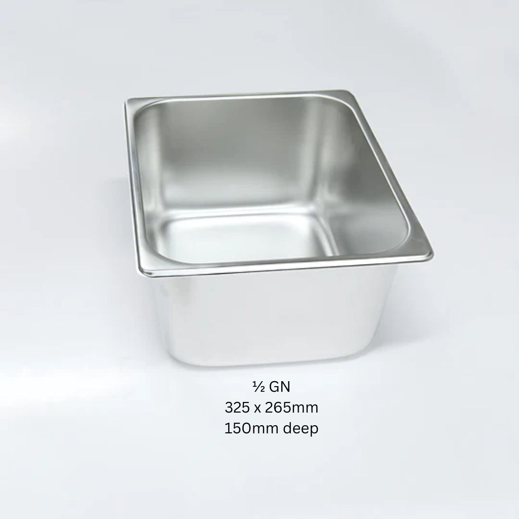 KN S/S Gastronorm(GN) Pan 1/2GN 325x265mm 150mm Deep
