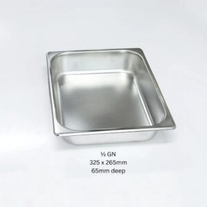 KN S/S Gastronorm(GN) Pan 1/2GN 325x265mm 65mm Deep
