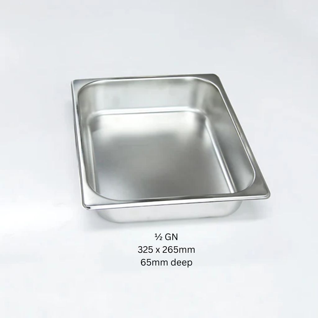 KN S/S Gastronorm(GN) Pan 1/2GN 325x265mm 65mm Deep