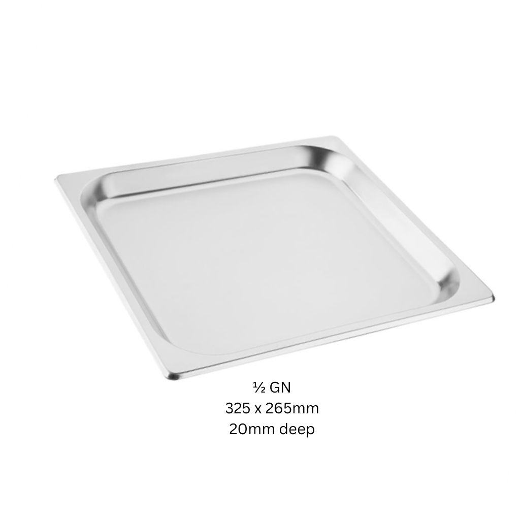 KN S/S Gastronorm(GN) Pan 1/2GN 325x265mm 20mm Deep