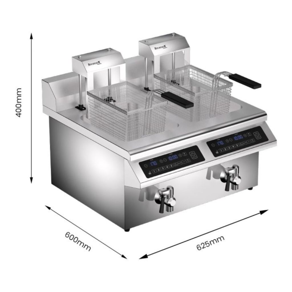 Benchstar IF7000D-AL Double Tank Auto-Lifting Induction Fryer
