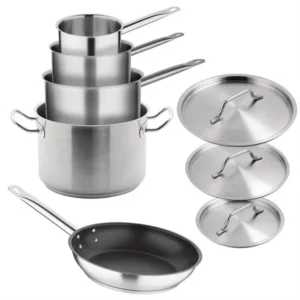Vogue Cook Like a Pro 5-Piece Stainless Steel Cookware Set