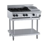 B+S BT-SB4-GRP3 4 Open Burners & 300mm Grill Plate on Stand