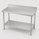 Kitchenknock 1200mm Stainless Steel Bench with Splashback 600mm Deep