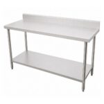 Kitchenknock 1500mm Splashback Stainless Steel Bench 600mm Deep
