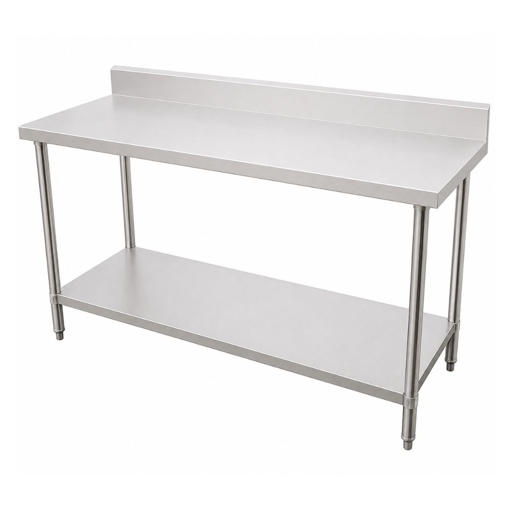 Kitchenknock 1500mm Splashback Stainless Steel Bench 600mm Deep