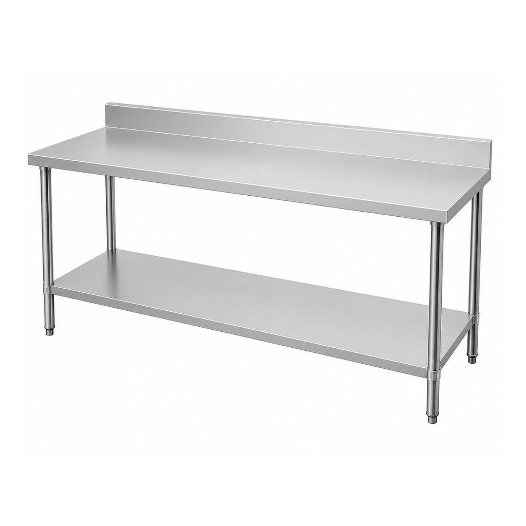 Kitchenknock 1800mm Splashback Stainless Steel Bench 600mm Deep
