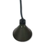 270mm wide round heat lamp black
