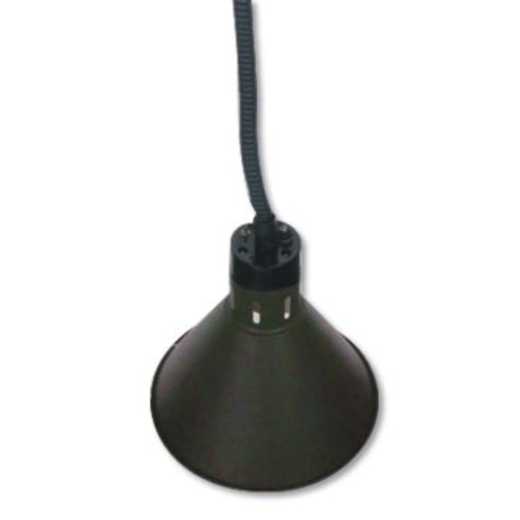 270mm wide round heat lamp black