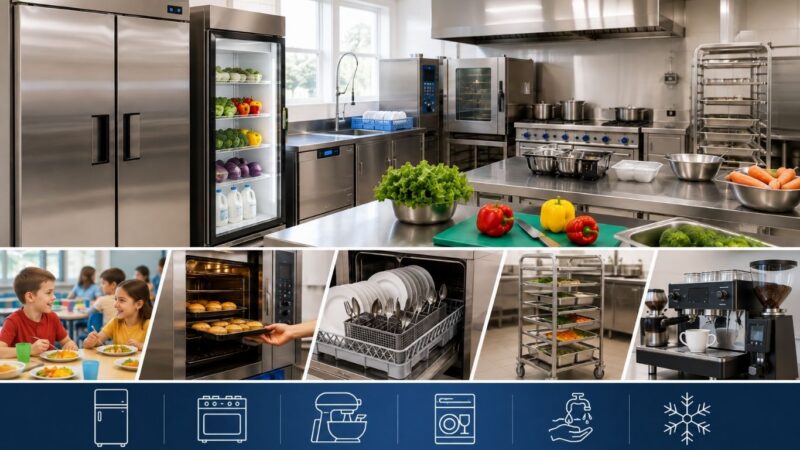 essential kitchen equipment for schools