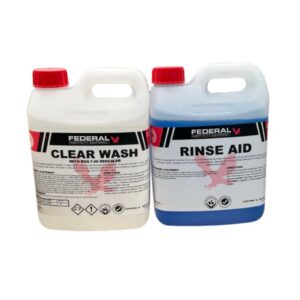 FED DH-PACK Dishwasher Chemical Cleaning Pack (Clear Wash 2L + Rinse Aid 2L)