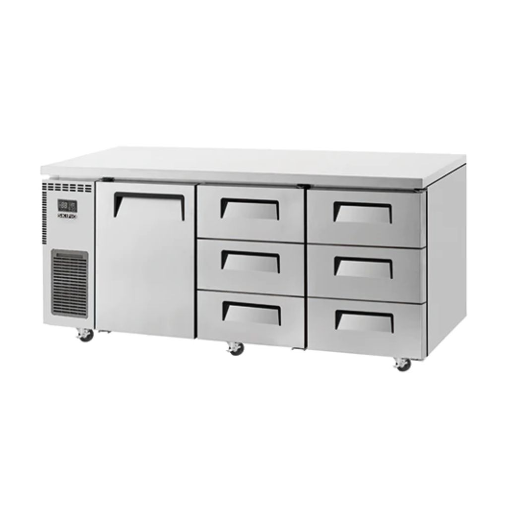 Skipio SUR18-3D-6 Undercounter Fridge with 6 Drawers and 1 Door