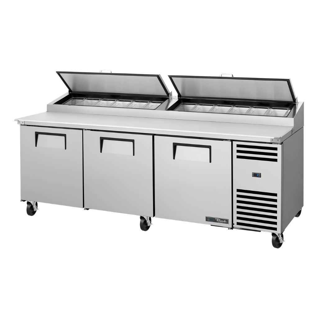 True TPP-AT2-93-HC Pizza Prep Table 2369mm wide with 3 Doors